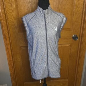 Men's Gray Zip-Up Vest